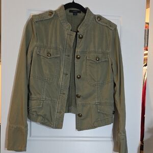 Express Olive Button-Up Jacket